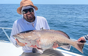 Offshore fish catch on fishing charter
